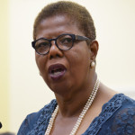 Lorraine Miller, interim president of the NAACP, talks about the 2014 Voting Rights Amendment Act at a press conference on Capitol Hill. Photo/Freddie Allen/NNPA