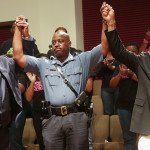 Capt. Ron Johnson at Shalom Church (City of Peace) on Sunday morning, Aug. 16. Photo/Lawrence Bryant / St. Louis American