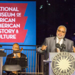 Lonnie Bunch, welcomes guests to the museum's special ceremony. Photo/Cheriss May, Howard University News Service.