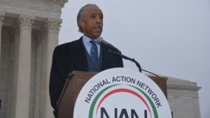 Rev. Al Sharpton speaks outside the U.S. Supreme Court.