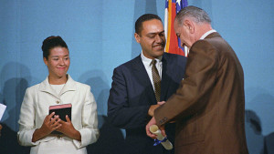 Clifford Alexander with Pres. Lyndon B. Johnson. Courtesy LBJ Library