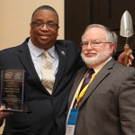 King County Councilmember Larry Gossett with James Nordin, the Husband of Gloria Hobson Nordin. Gossett received the American Society for Public Administration Gloria Hobson Nordin Social Equity Award at the organization's national conference.