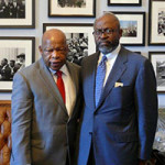 U.S. Rep John Lewis (D - Georgia) and Democratic campaign operative Richard Dickerson. Photo courtesy of Richard Dickerson