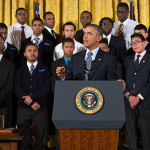 President Obama announcing the My Brother's Keeper initiative on Feb. 27, 2014. Photo/Pete Souza/White House.