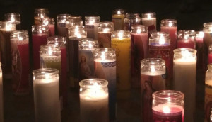 People around the country held remembrances, prayers, and candlelight vigils in mourning for the 49 lives lost in Sunday's domestic terrorist attack in Orlanda. These candles were it by students at Virginia Commonwealth University. Photo/Paulette Singleton/Trice Edney News Wire