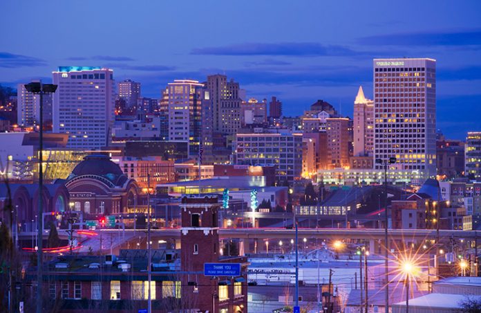Skyline of downtown Tacoma, WA