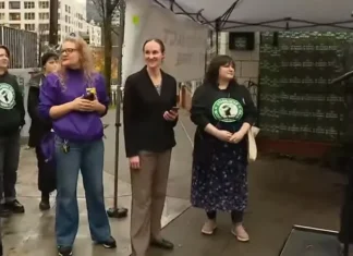 Mayor-Elect Katie Wilson Stands with Starbucks Union Members In Labor Contract Rally