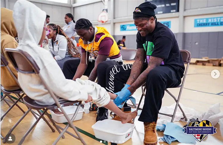 Baltimore Ravens’ Gift To Schoolkids: Clean Feet And New Kicks
